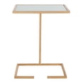 thumbnail image 2 of SAFAVIEH Neil Gold Leaf Accent Table Gold / White, 2 of 7