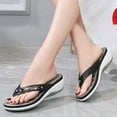 thumbnail image 2 of ibiyuan Cushioned Flip Flops Women Thong Sandals Non- Tpr Sole Comfy Slippers for Women Fashion Orthofeet Shoes for Women, 2 of 9