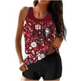 thumbnail image 2 of UPPADA Womens Two Piece Bathing Suit 2025 Modest High Waist Swimwear Elastic Floral Swimsuit with Shorts Tummy Control Sporty Beachwear Women's Swimsuit Multicolor,L, 2 of 5