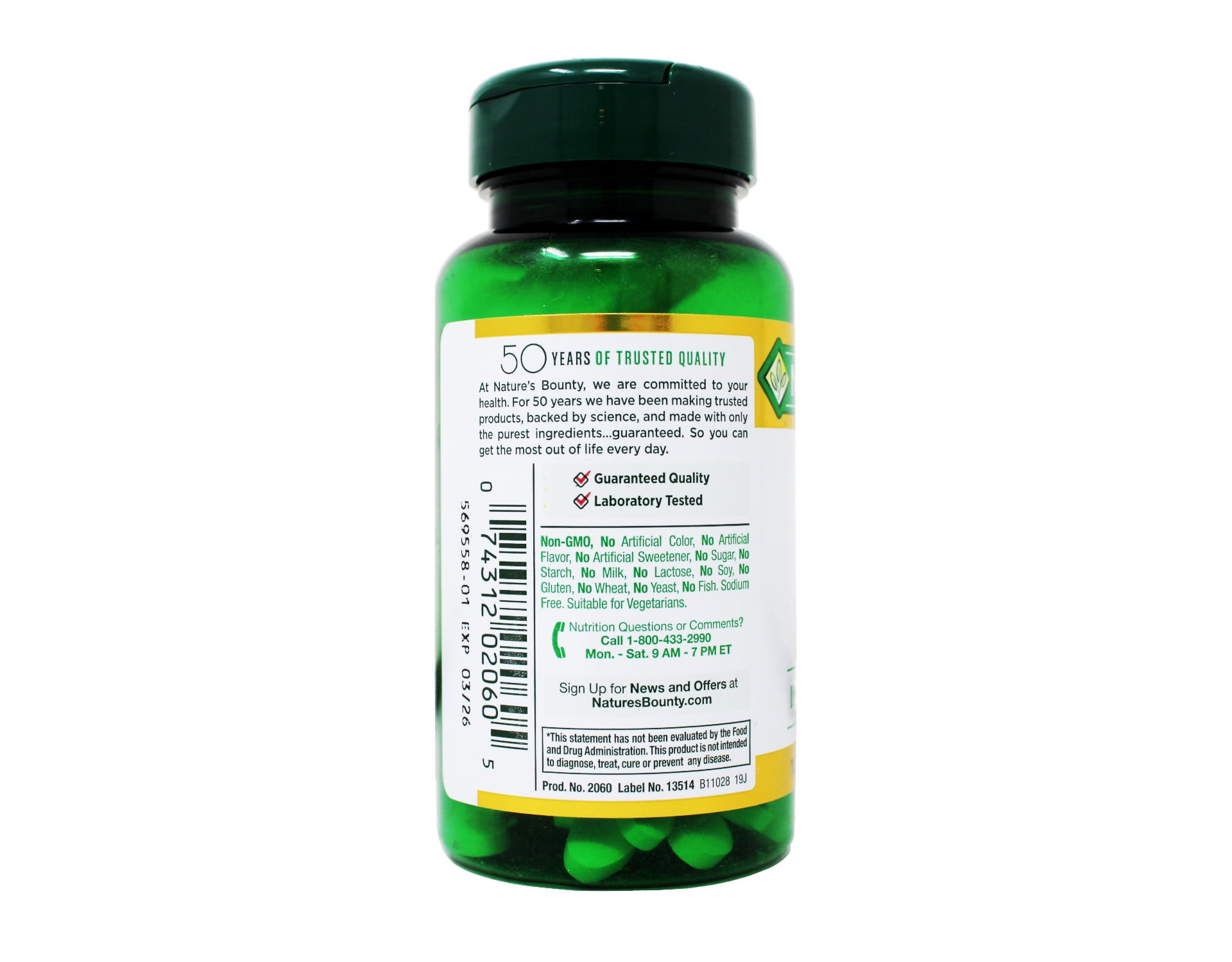 4 Pack - Nature's Bounty Zinc 50 mg Caplets 100 Each