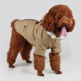 thumbnail image 2 of Botón de cuerno Perro Gato Abrigo Chaqueta Mascota Abrigo de invierno con capucha Chaqueta Ropa XS-XXL Khaki_L Zulema Abrigo de invierno de perro, 2 of 8