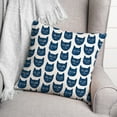 thumbnail image 3 of Creative Products Blue Cat Face Pattern 18 x 18 Spun Poly Pillow, 3 of 3