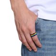 thumbnail image 7 of Rainbow Stainless Steel Mens Ring Sizes 7 8 9 10 11 12 Band Jewelry Durable everyday wear with modern look now, 7 of 7