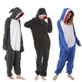 thumbnail image 2 of Disfraces de Halloween para adultos, fiestas navideñas, parejas de tiburones negros, pijamas de mono de polar, disfraces de actuación europeos y americanos, 2 of 5