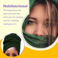 thumbnail image 3 of tredstone Turban Nœud Style Simple Hijab Bonnet Polyvalent Foulard Extensible Respirant Bonnet Anti-Perte Accessoires pour Femmes Vert, 3 of 6