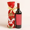 thumbnail image 4 of Ensembles de Bouteilles de Noël Ornements de Noël Sacs Rouges Hôtel Restaurant Déguisement des Fêtes Fournitures de Fête Support de Flûte à Champagne Présentoir de Fête Trompette Flûtes à Champagne Coupe Eve Verre 19 Verres avec Intérieur, 4 of 4