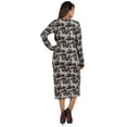 thumbnail image 4 of Bimba Printed Long Bodycon Dress With Pockets For Women Full Sleeves Dress Midi Dress, 4 of 7