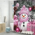 thumbnail image 5 of Waterproof Shower Curtains 180X150Cm Christmas Snowman Themed Decorative Shower Curtain Toilet Partition Curtain Multiple Styles Available Shower Curtain Boho, 5 of 6