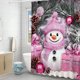 thumbnail image 5 of CaiYueKe Christmas Shower Curtain Waterproof Fabric Holiday Bathroom Decor with Festive Patterns Snowman Themed Polyester Curtain for Seasonal Home Decoration, 5 of 7