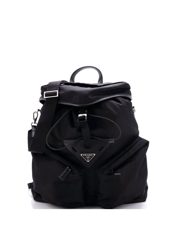 Pre-Owned Triangle Convertible Backpack Re-Nylon with Leather By Rebag