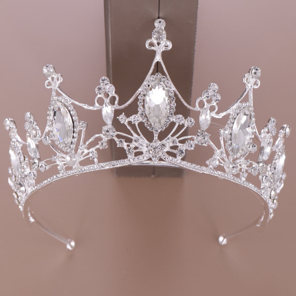 3'' Adult Blue Silver Crystal Wedding Bridal Party Pageant Prom Tiara Crown 