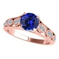 thumbnail image 3 of Aonejewelry 1 Ct. Ttw Diamond and Tanzanite Ring In 14k Rose Gold, 3 of 4