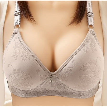 

Women s Plus Size Bralette Comfort Minimizer Underwire Sleep Bras Full Coverage Back Close Cotton Bra