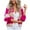 Hot Pink, variant on Tawop Woman's Cardigans Casual Autumn Loose Striped Printed Long Sleeve Cardigan Large Size Sweater Top Blue L