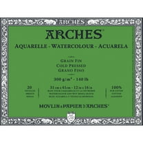 Arches Cold Press Watercolor Paper, 12 x 16 Inches, 140 lb, 20 Sheets