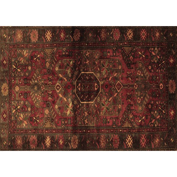 Ahgly Company Indoor Rectangle Persian Brown Traditional Area Rugs, 8' x 12'