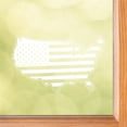 thumbnail image 2 of White United States Shaped American Flag Mini Back Static Cling, 2 of 2