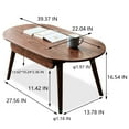 thumbnail image 4 of 100% Natural Wood Table With Drawer Option, Fashionable Coffee For Home, W 120 X D 52 H 46 Cm, Easy Construction Desk Solid Low Feature, Elegant Home Office, Quick Install Study, 4 of 6