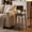 Smoky Gray, variant on Ledrem Rustic Walnut Round 2-Tier Accent Table with Storage