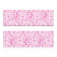 thumbnail image 2 of Paisley Bench Cushion Set of 2, Models Inspired Design with Flowers and Leaf Circled Shapes Image Print, Standard Size Foam Pad and Decorative Cover, Pink and White, by Ambesonne, 2 of 4