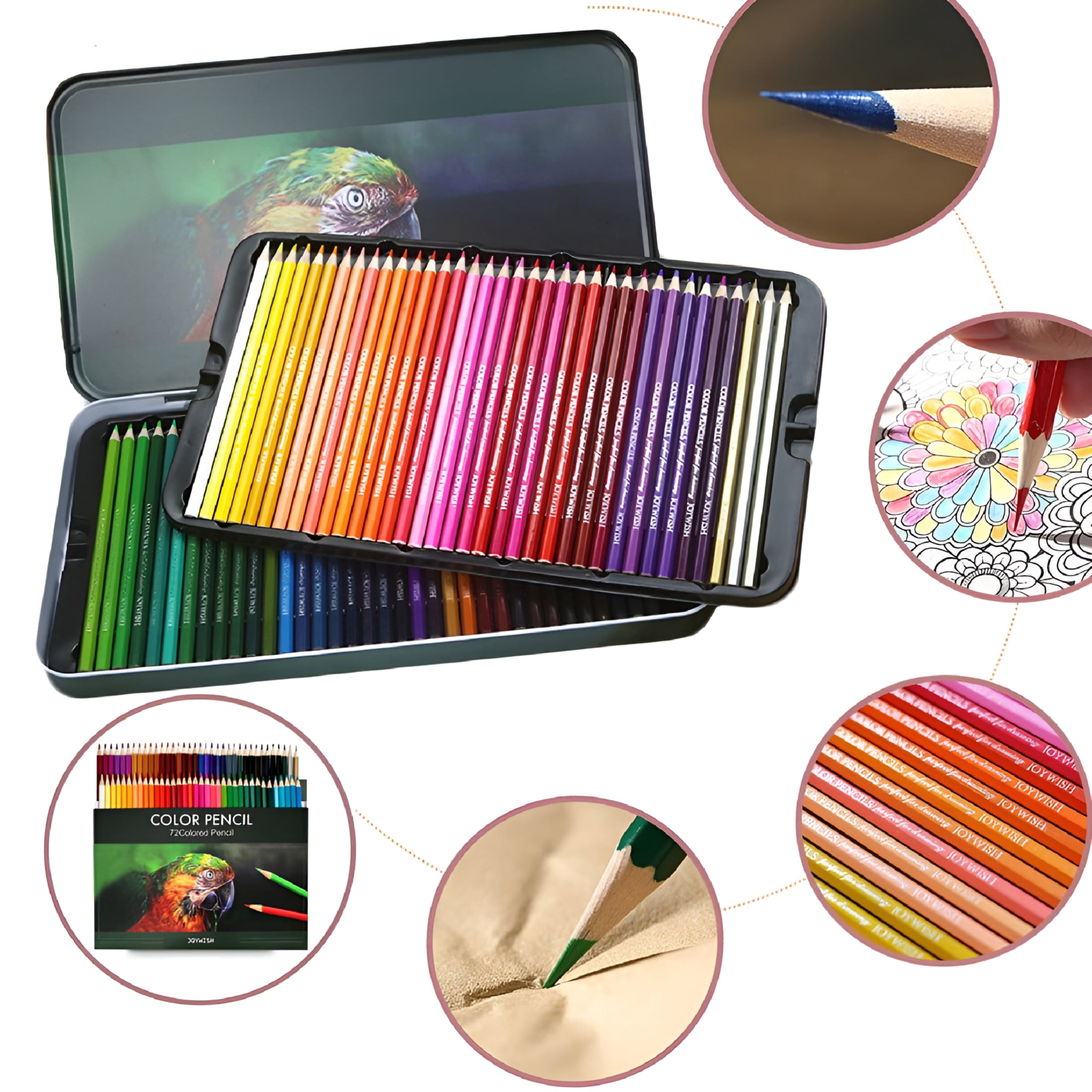 CCOCC 2026 New 72 Watercolor Pencils Set-Premium Artist Lead 72 Vibrant Colors No Duplicates Pre-Sharpened Colored Pencils Ideal for Coloring,Blending and Layering,Sketching,Crafting