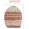 thumbnail image 3 of Home Weavers Gradation Collection Toilet Lid Seat Cover Bath Rug, 100% Cotton Soft Universal Fit for Standard Oblong Round Bath Room Bowl Lids, Washable 18"x18" Toilet Lid Cover, Beige, 3 of 7