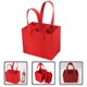 thumbnail image 1 of FESTFENDS Bolsa Para Botella De Vino Reutilizable Roja De Fieltro Para Uso En Fiestas Y Regalos, 1 of 8