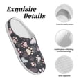 thumbnail image 5 of Disketp Colorful Paws Of Dog Women's Men's Slippers Plush Slip-On House Slipper for Winter Indoor Soft Cushion Non-slip Fluffy Slides Slippers-39/40, 5 of 7
