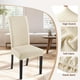thumbnail image 3 of Fundas elásticas para sillas de comedor SearchI, juego de 4 unidades, color beige, 3 of 8