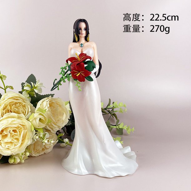 Figura de una pieza de 23,5 cm, ramo de dibujos animados de Anime, vestido de boda, muñeca emperatriz, adorno de juguete