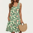 thumbnail image 5 of Plus Size Dress Summer Dresses for Women Holiday Dress for Woman Women's Casual Gradient Sleeveless Crewneck Print Dress H Multicolor S, 5 of 6