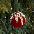 thumbnail image 6 of 2.6 Inch Velvet Christmas Balls Ornaments Set Flocked Tree Balls Luxury Christmas Hanging Ornaments for Xmas Tree, Party, Wedding, Home Decorations, 6 of 6