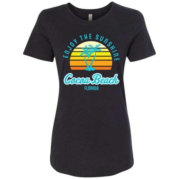 Inktastic Summer Enjoy the Sunshine Cocoa Beach Florida in Blue Women's T-Shirt