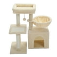 thumbnail image 3 of Pefilos 28" Cat Tree Houses for Indoor Cats, Sisal Cat Condo for Multiple Cats, Cat Climb Holder Cat Tower, Beige, 3 of 14
