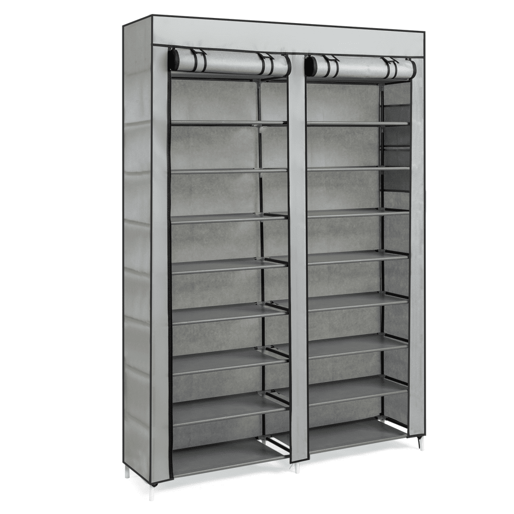 Agasy 6-Tier Portable Shoe Rack With Cover - Free Standing Shoe Organizer, Grey Non-Woven Fabric - View #6