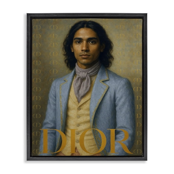 Stupell Industries Iconic Gentleman Fashion Black Framed Floater Canvas Wall Art, design by Grotto Studios