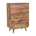 thumbnail image 2 of Porter Designs Fusion Solid Sheesham Wood Chest - Light Brown, 2 of 10