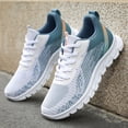 thumbnail image 4 of Mepaouo Men's Running Shoes Fashion Sneakers Flying Knitting Lace up Mesh Walking Shoes(Blue,10), 4 of 7