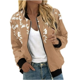 Blouson Bombardier Femme Sioni - Taille M, Bleu Floral - Polyester, Fermeture éclair - Neuf Avec étiquettes