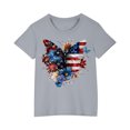 thumbnail image 6 of GERsome American Flag T-Shirts Cotton Short Sleeves Graphic Tee for Toddler Girls Boys, Unisex Kids Crewneck 4th of July Patriotic Tops, 9-10 Years, 6 of 6