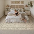 thumbnail image 5 of BERTHMEER 6'×9' Area Rugs for Living Room Bedroom Beige Machine Washable Non Slip Vintage Oriental Dining Room Dorm Playroom Traditional Distressed Carpets, 5 of 8