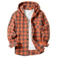 thumbnail image 4 of BLVB Boys Girls Casual Plaid Hoodies Fall Fashion Button down Shirts Long Sleeve Cute Lightweight Shacket Jacket Coats, 4 of 4