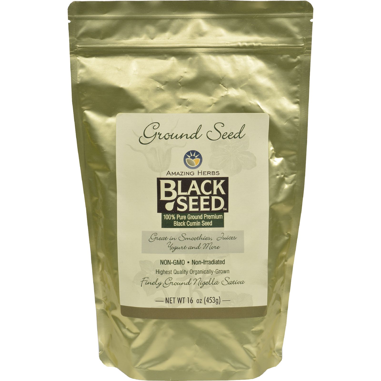Amazing Herbs Black Seed Ground Seed 16 oz