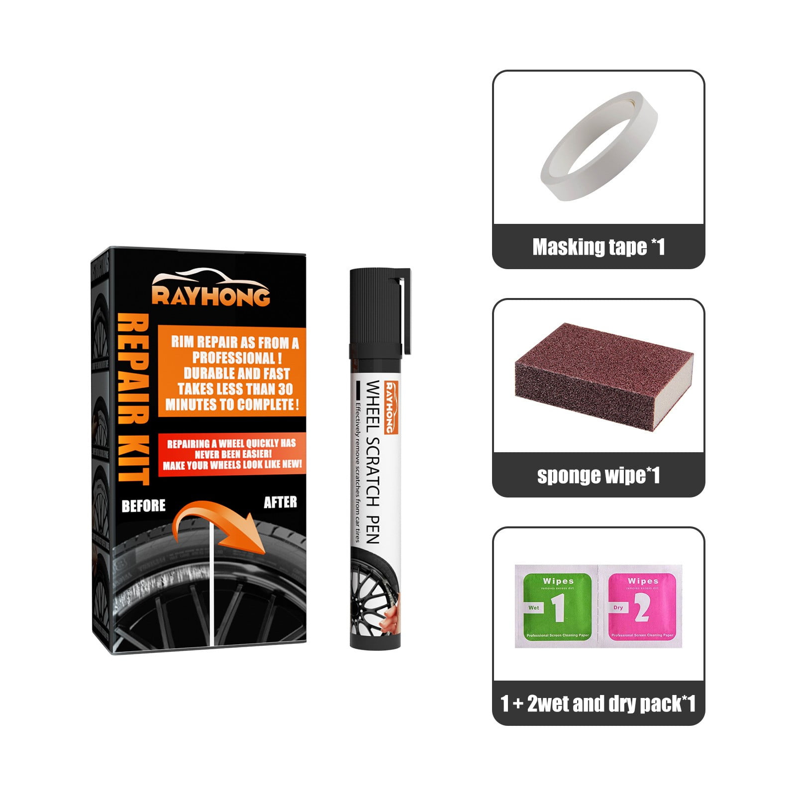 Mduoduo Wheel Scratch Repair Pen Paint Surface Touchup Paint to