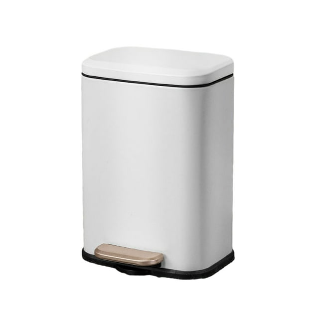 fastboy Cleverly Designed Bin For Efficient Waste Management In Kitchen For Bathroom And Kitchen Stainless Steel Trash Can white
