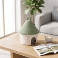 thumbnail image 4 of Woven Storage Basket with Lid, Cute House Basket, House Shape Woven Storage Basket, Sundries Container, for Bedroom and Living Room, 4 of 7