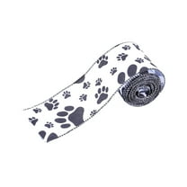 MNBFYX Dog Ribbon Wired Paw Print Wire Wrapping Ribbon for Christmas DIY Wrapping Wedding Floral Bows Decor Home Party Ornaments