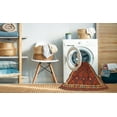 thumbnail image 2 of Ahgly Tapis d'Intérieur Lavable en Machine Carré Contemporain Marron Clair, 5 Pieds Carré, 2 of 7