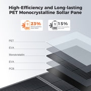 CTOLITY SP400 400W Foldable Monocrystalline Solar Panel Waterproof with Adjustable Kickstand for Portable Power Station