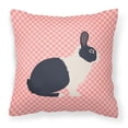 thumbnail image 1 of Carolines Treasures BB7958PW1414 Dutch Rabbit Pink Check Fabric Decorative Pillow, 14 x 14 in., 1 of 4